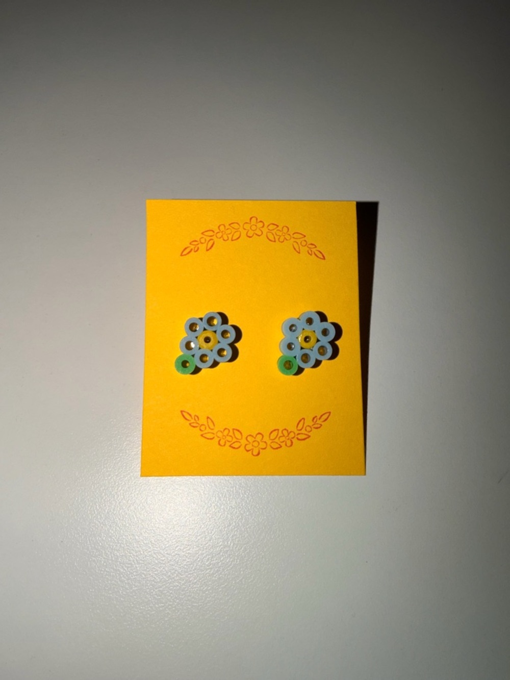 Blue Floral Stud Earrings